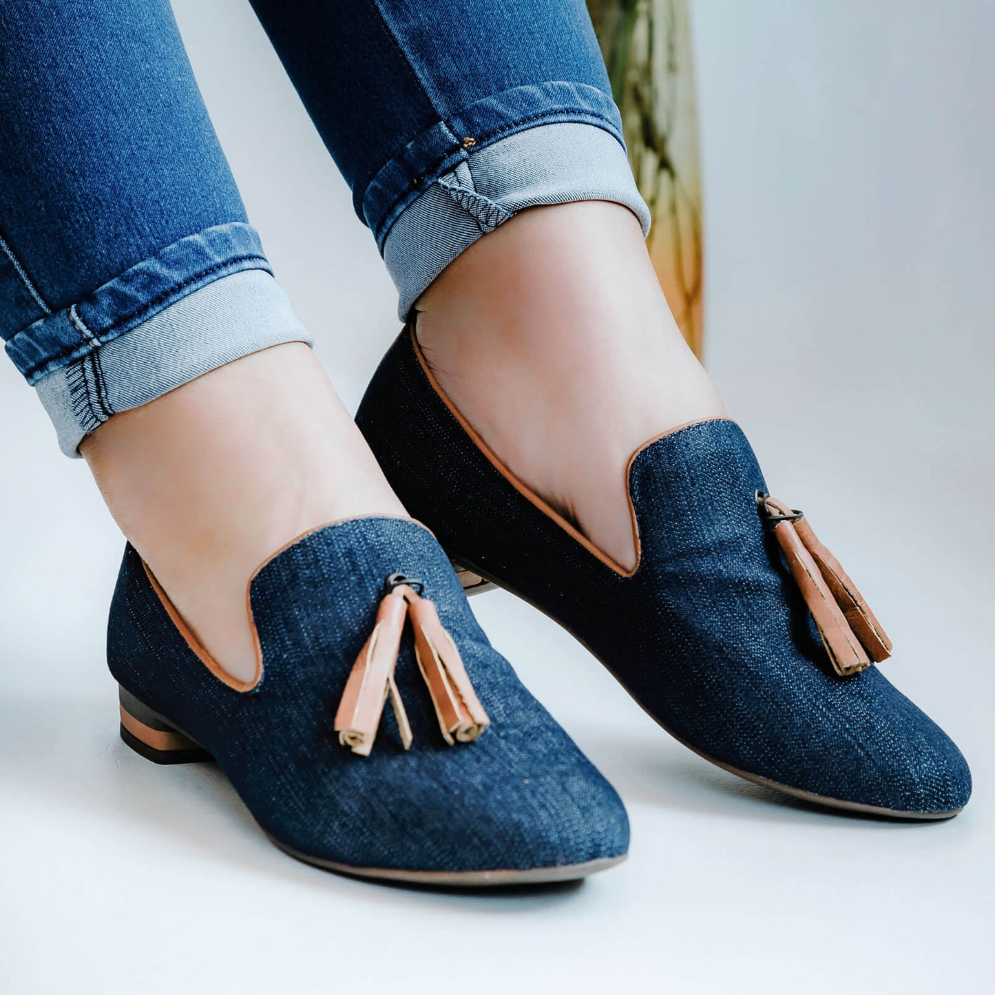 Mocasín Carina en Jean Industrial