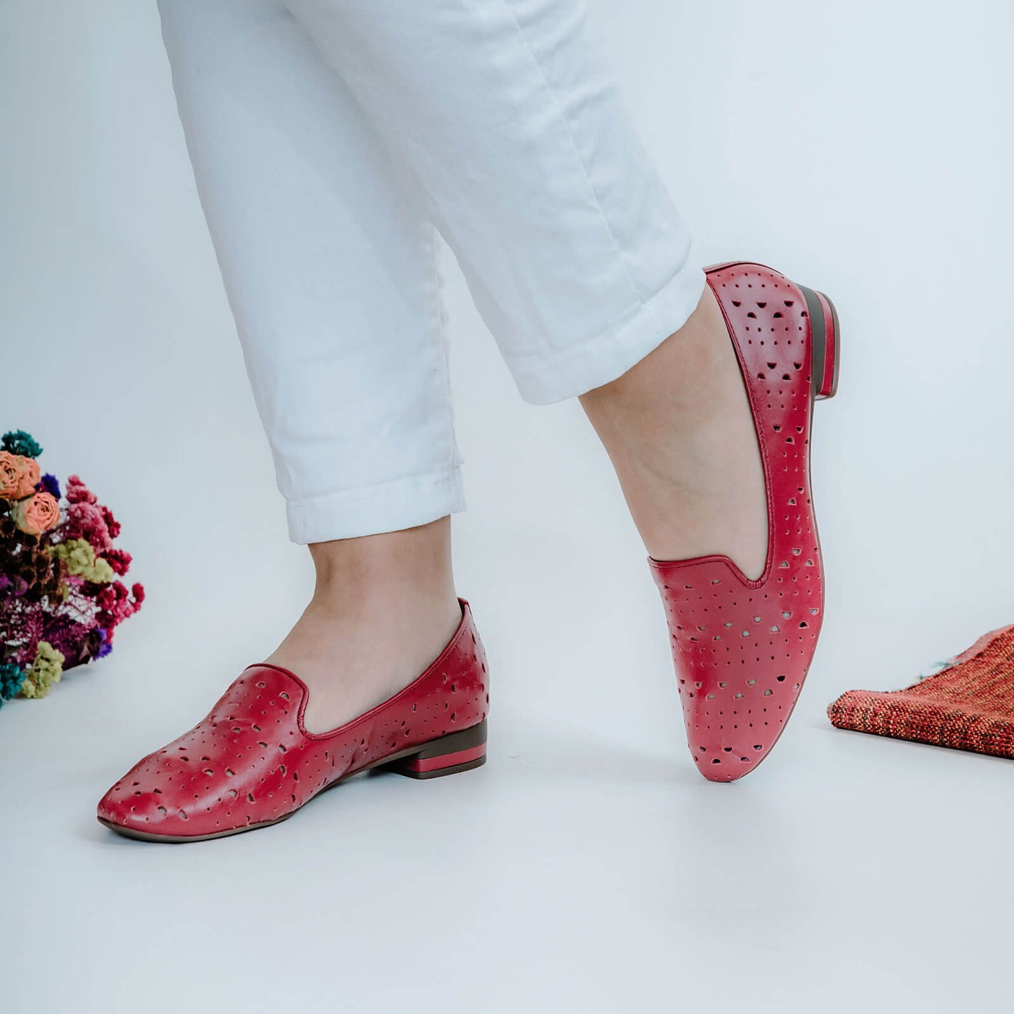 Mocasín Livia en Cuero