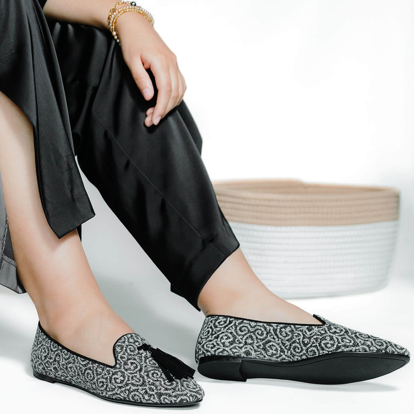 Mocasín Maya en tejido industrial