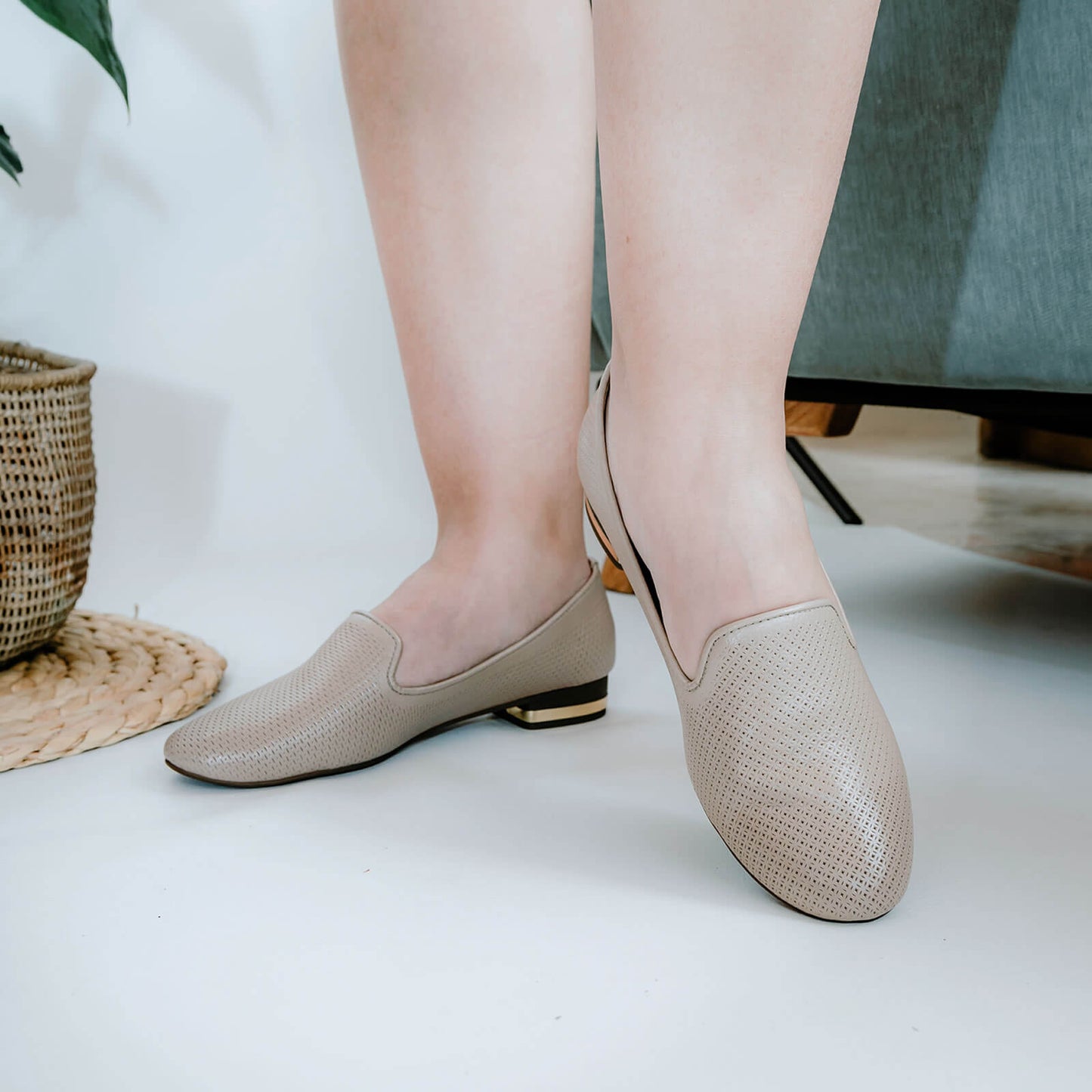 Mocasín Romola en Cuero